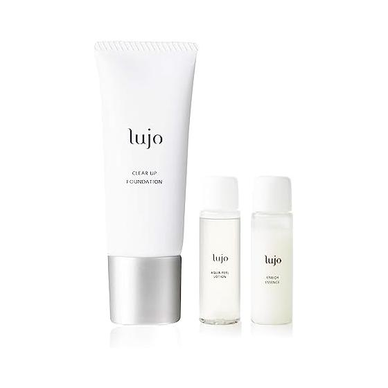 Liquid Foundation [Official] lujo Clear Up Liquid Foundation Beige Beauty Ingredients Natural (20g/1 month supply) Mini Bottle (Includes 1 each of