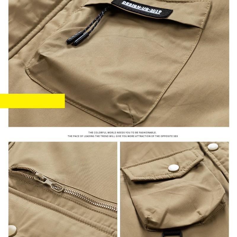 Winter Thick Cardigan Men's Street Jacket Clothing Parka Detachable Hoodie Padded Jacket