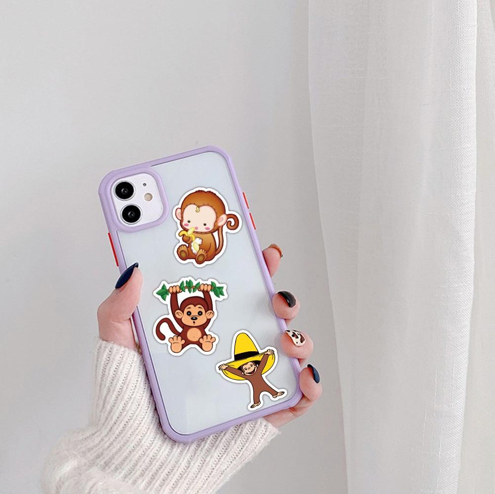 10/50pcs Cute Cartoon Animal Monkey Stickers Graffiti Stickers for DIY Luggage Laptop Skateboard Motorcycle Bicycle Stickers