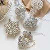 Ornamenti di Natale in Vetro Premium con Forme Creative a Goccia e Scoiattoli e Dettagli Dinamici di Glitter