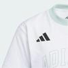 adidas Climacool T Shirt White/Light Green Children Aged 3 7 Years Old KC1543