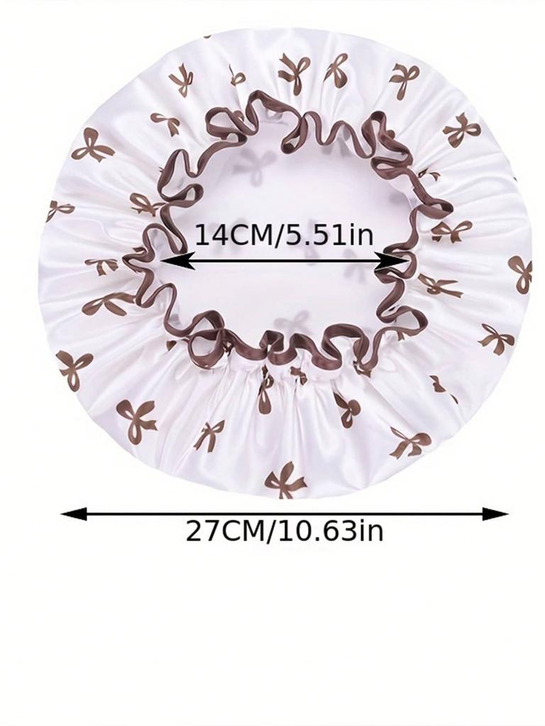 Double-layer Thickened Shower Cap New Waterproof Bath Shower Cap Bath Hair Care Shower Headset