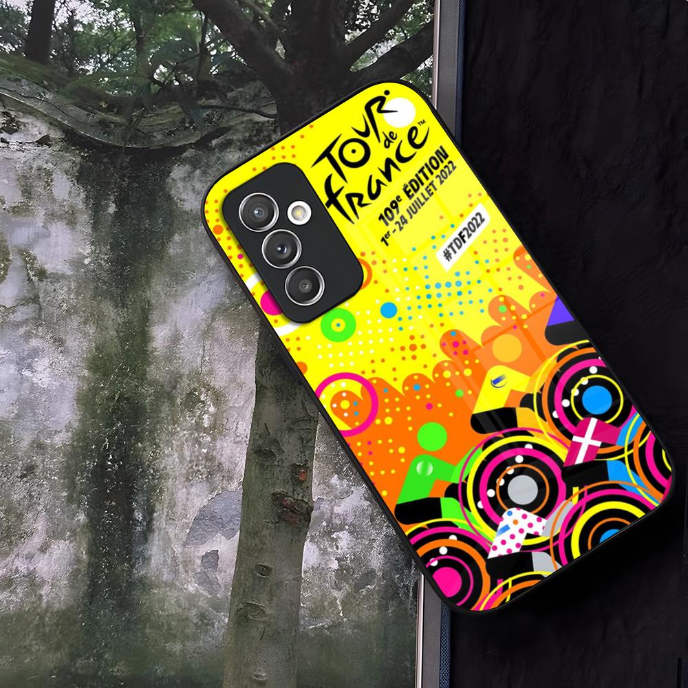Bike Tour De France Phone Case Glass For Samsung Galaxy S24 S25 S22 S20 S23 S21 Ultra Fe Plus A16 A34 A54 A24 A52 A53 Coque