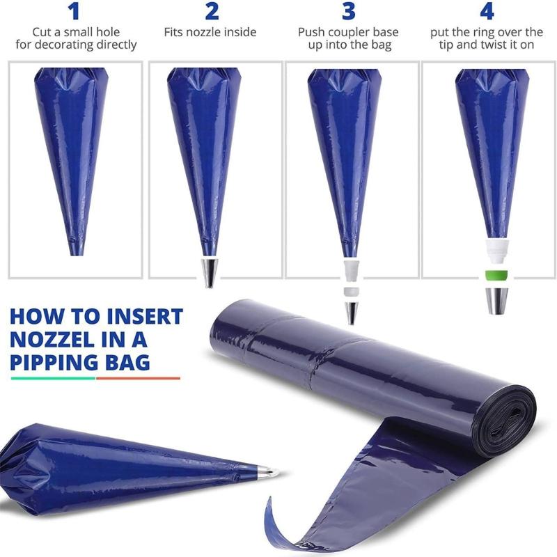 Convenient Pastry Bags Versatile Cake Decorating Bags LDPE Material Baking Piping Bags Decorating Tools for Home Baking