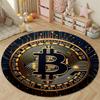 Bohemian Round Moon Multicolor Rug Pad, Non-Slip Floor Mat for Family Room