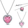New Original 925 Silver Four-Leaf Clover Butterfly Star Moon Heart Key Necklace For Women Jewelry Valentine's Day Gift