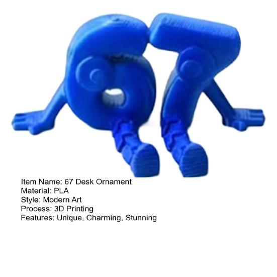 Yousheng 67 Meme Collectible Figure 3D Printed Articulated 67 Fidget Toy Flexible Mini Number Statue for Home Office Desk Decor