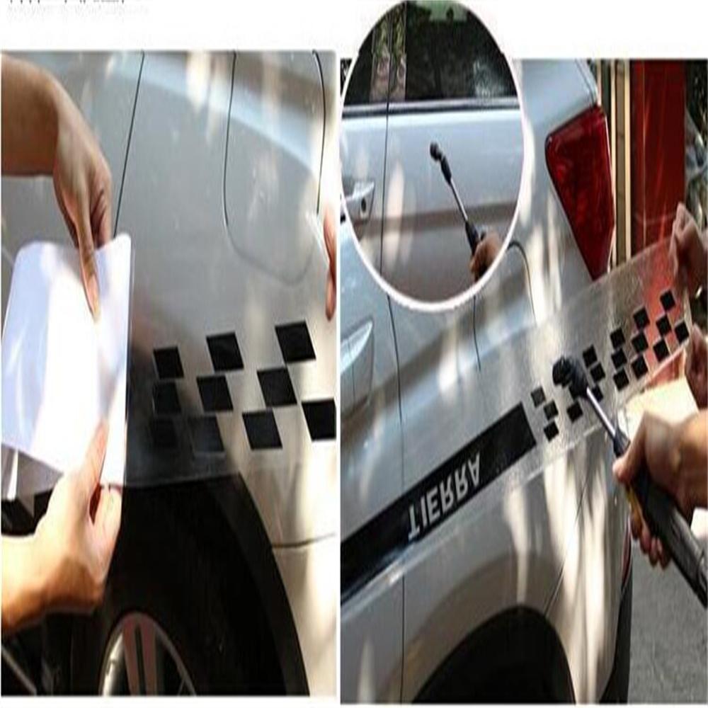 Dual Fender Stripe Hash Mark Stripe Decal Graphic Kit For Dodge Charger