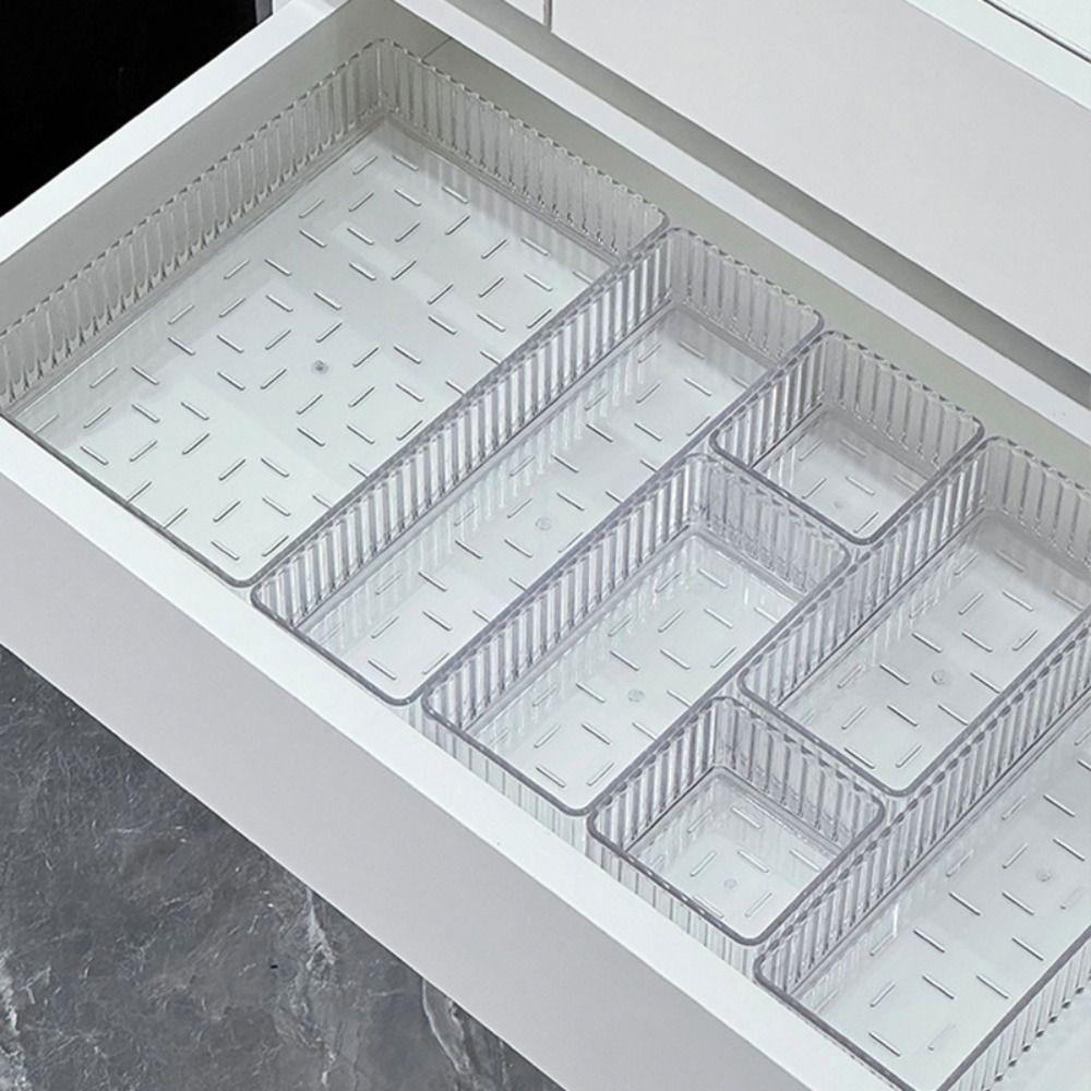 Plastic Desk Drawer Organizers Rectangle Makeup Organizer Multifunctional Storage Box  Home Office