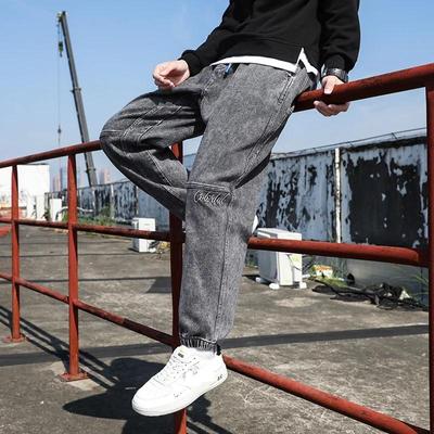 Große Größe Jeans männer Herbst und Winter Lose Plus Fett Plus Größe Trendy Werkzeug herren Hosen YBK2212