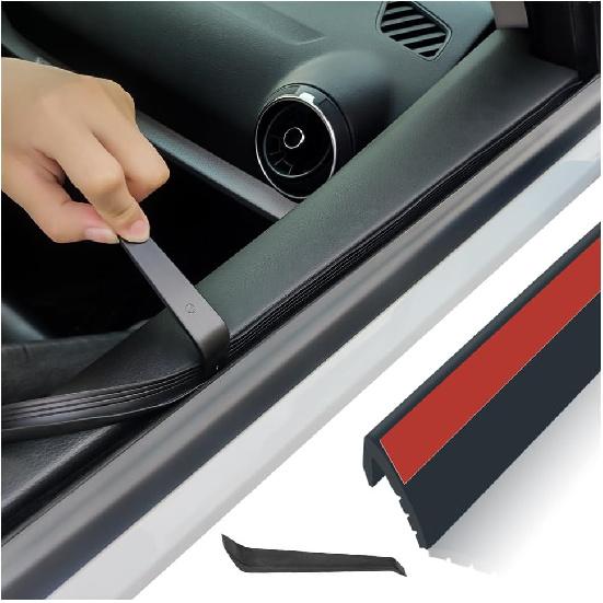 Погодная уплотнительная лента для окон автомобиля 13 футов с клейкой основой, Звукоизоляционная V-образная погодная уплотнительная лента для окон автомобиля с инструментом для снятия отделки, Универсальная резиновая уплотнительная лента