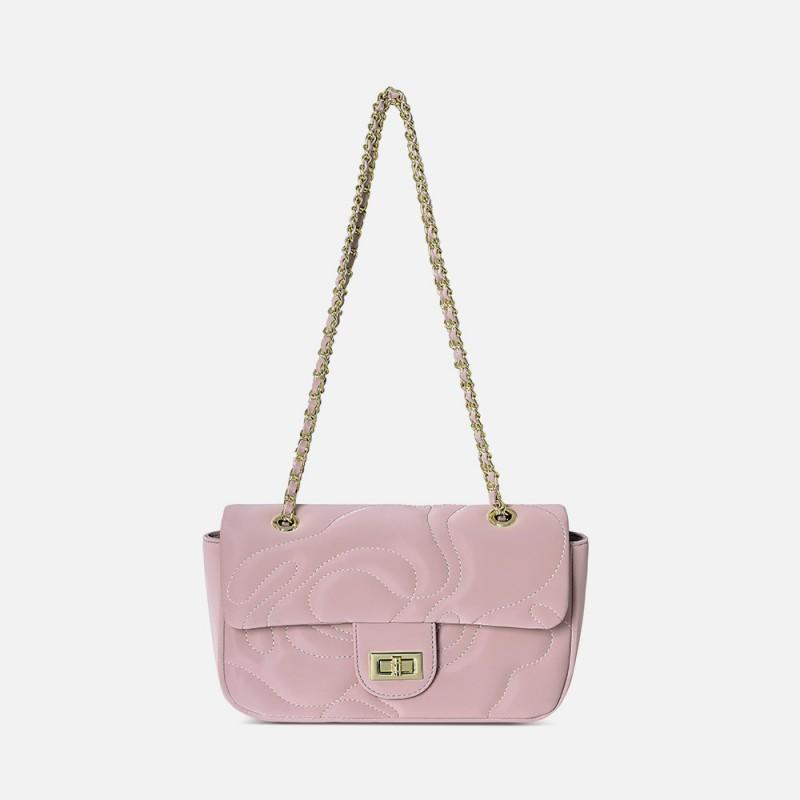 Temperament Shoulder Bag Design Embroidered Thread Small Fragrant Style Underarm Fashion Versatile Chain Crossbody 23cmx6cmx15cm
