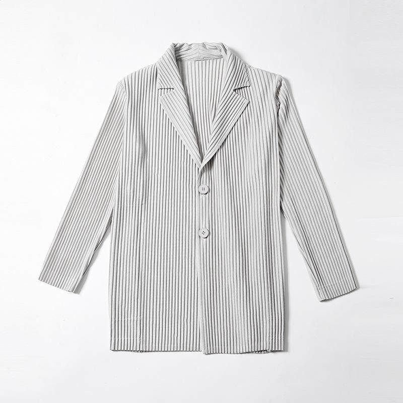 Men's Summer 2021 Pleated Casual Suit Jacket and Trench Cardigan