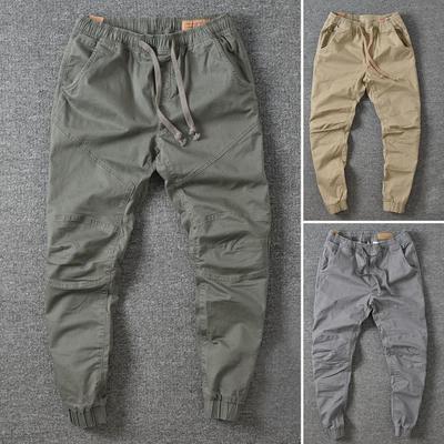 Pantalons pour hommes Pantalons cargo taille haute Couleur unie Cordon de serrage Pantalons courts décontractés vintage Vêtements sociaux