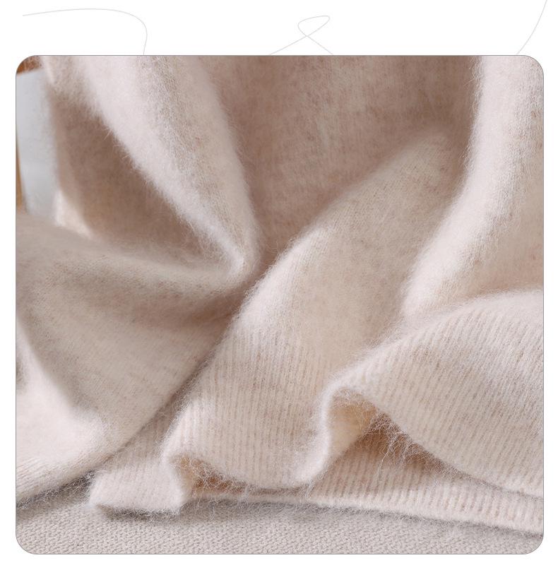 Damen Schlank geschnittener V-Ausschnitt Nerz Kaschmir Pullover, Große Größen, Herbst/Winter Pullover