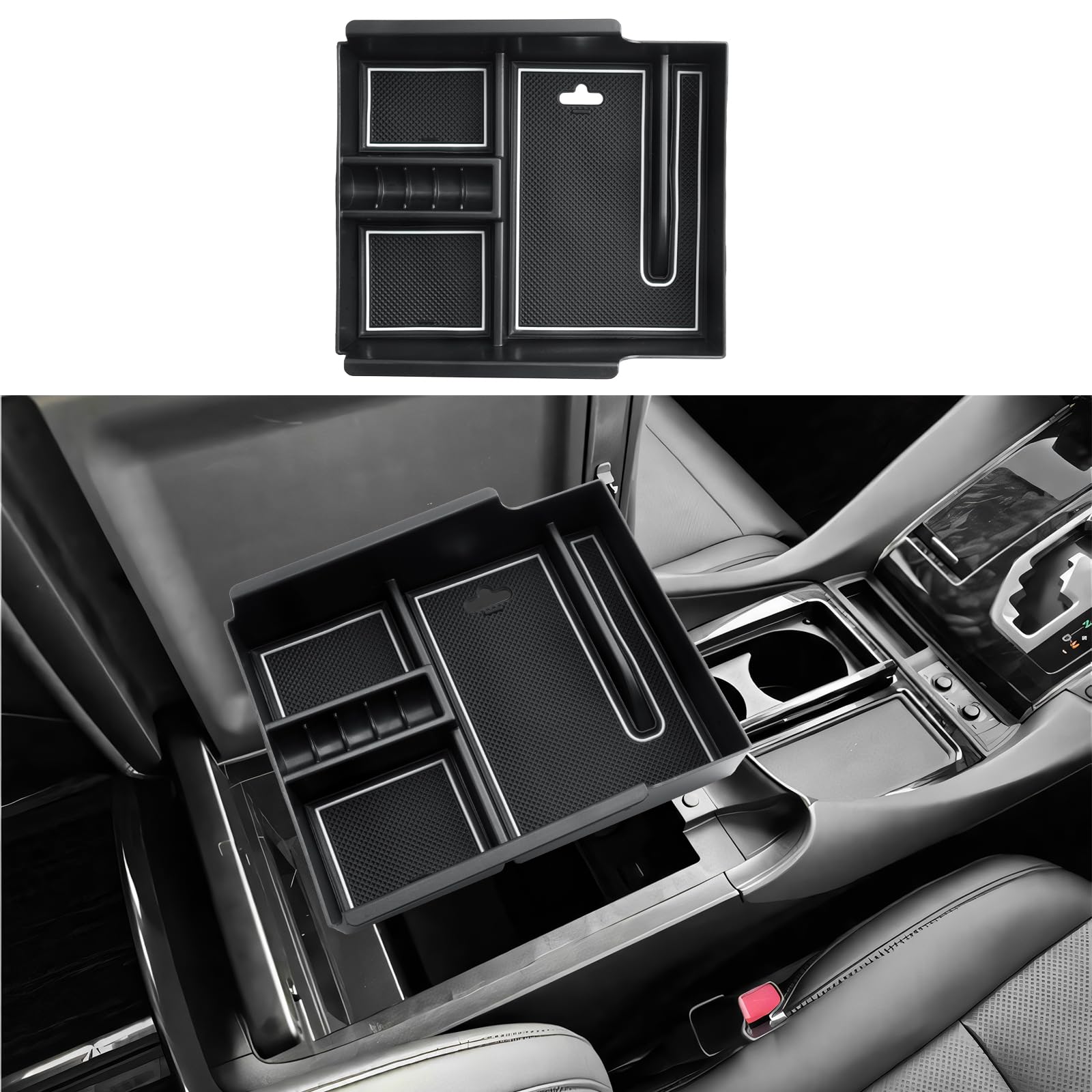 

ECOZEN Console Box for the Late Model 30 Series Console Small Item Storage Center Car Storage Storage ABS Car Interior Parts Alphard, Tray, Box,