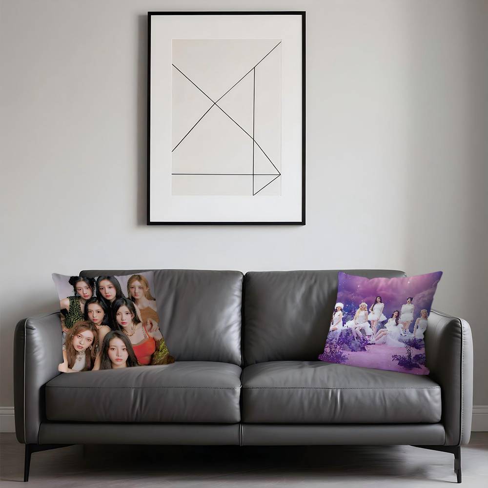 Kpop B-Babymonster Pillow Case Throw Pillow Chair Seat Cushion Nap Pillows Chair Cushion Seat Soft Pad Pillow Sofa Cushion