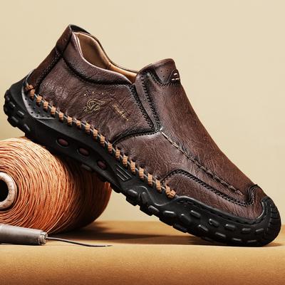 Spring/fall Mens Ankle Boots Leather Shoes Large Size  Car Driving Shoes Leather Boots