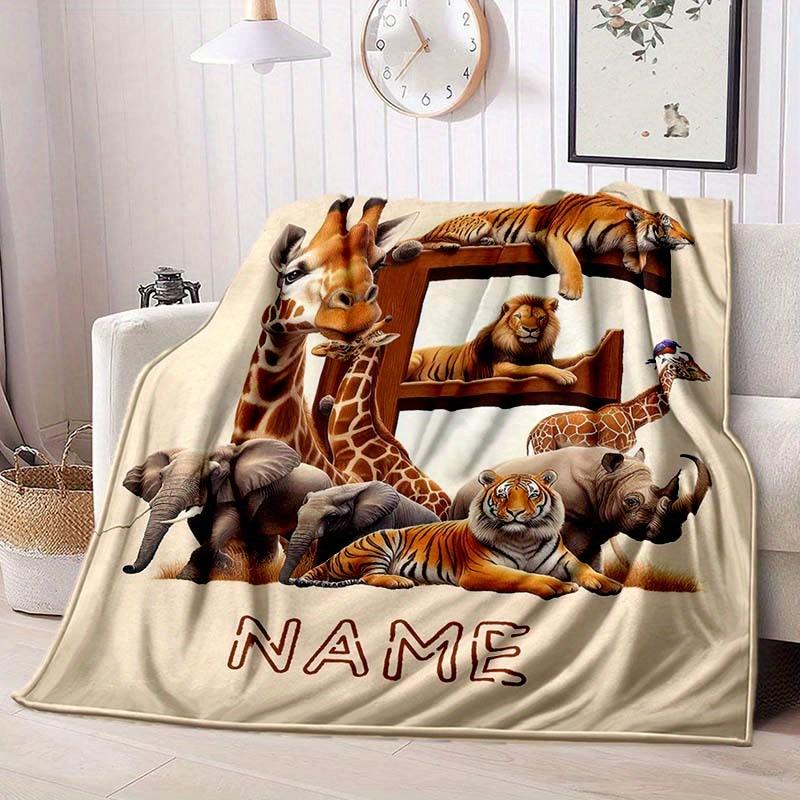 Animal Customize Your Name Blanket Warm Comfortable And Soft Blankets Are Suitable For Home Lunch Break Blanket Office Sofa Sofa Gift To Relatives And