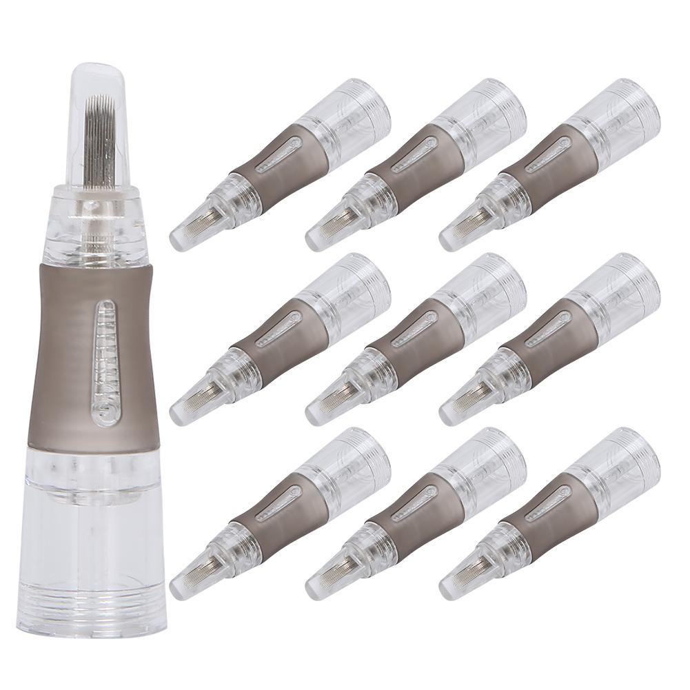 10 szt. Jednorazowe Igły do Tatuażu Brwi Microblading Makijaż Półtrwały Igły Kartridżowe(U11(1) )