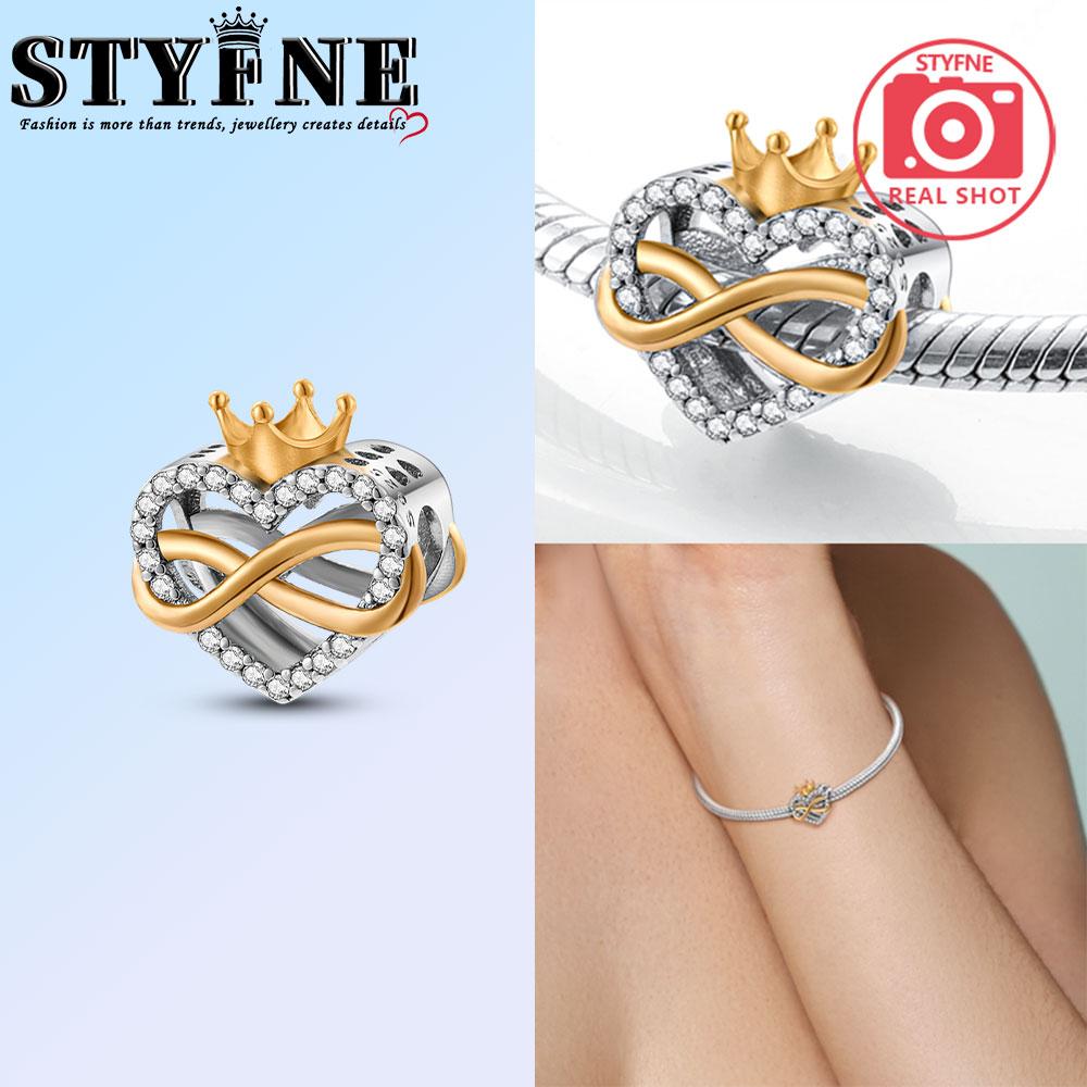 Copper Infinity Love Dangle Charms Like Snake Entangle Beads Fit Original Bracelet Diy Fine Jewelry Gifts For Women