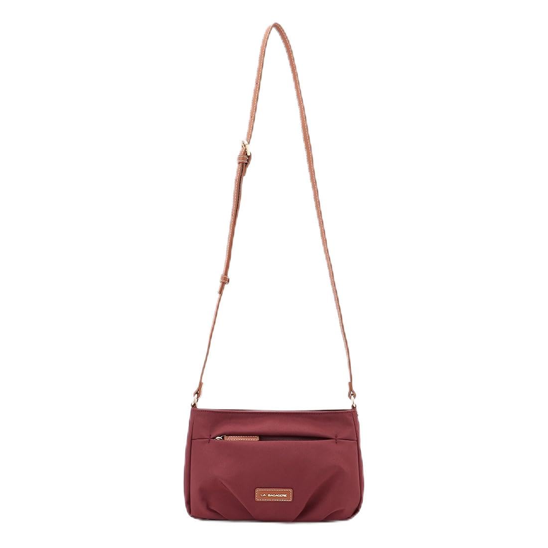 

Сумка-кошелек из полиэстерового холста Labagagerie B008701 Винный (58)