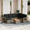 VidaXL Garden Lounge Set with Cushions 8 Pcs, Patio Sofas, Patio Furniture Set, Outdoor Furniture, Grey 3224681