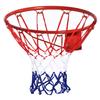 Basketball Hoop, Indoor and Outdoor, 46 cm Rim and Net, Wall Mountable, Red, Blue and White