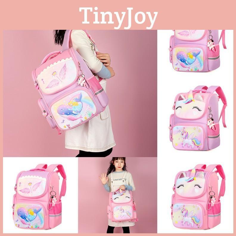 Lightweight Charming Girls School Backpack With Cute Unicorn And Styles Princess
