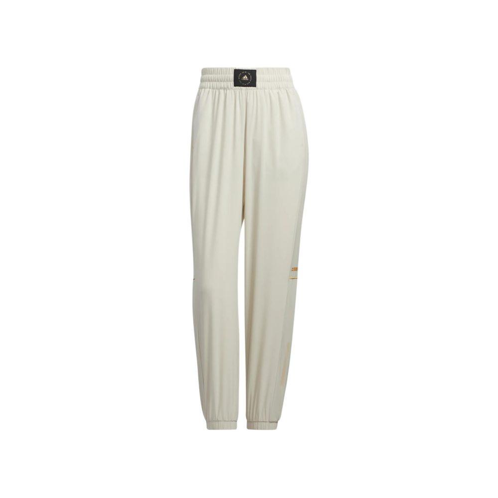 Adidas Knitted Sweatpants Women's Ivory White Moderate Cuffed Pants HT6896