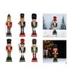 Nutcracker Ornament DIY Craft Xmas Statue for Centerpiece Garden Desktop