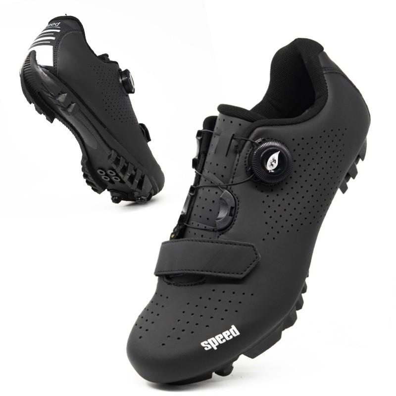 Unisex Cycling Shoes Road Mountain Bike SPD Clipless Pedals Breathable Rigid Sole Indoor Trainer Wide Fit