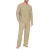 Men's Long Sleeve Pajama Set for Sleep and Loungewear - Soft Comfortable Two-Piece Sleepwear