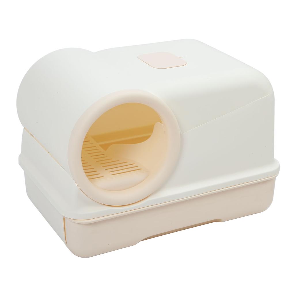 Cat Litter Box Spill Proof Odor Resistant Corridor Design Enclosed Kitty Litter Box Cat Toilet for
