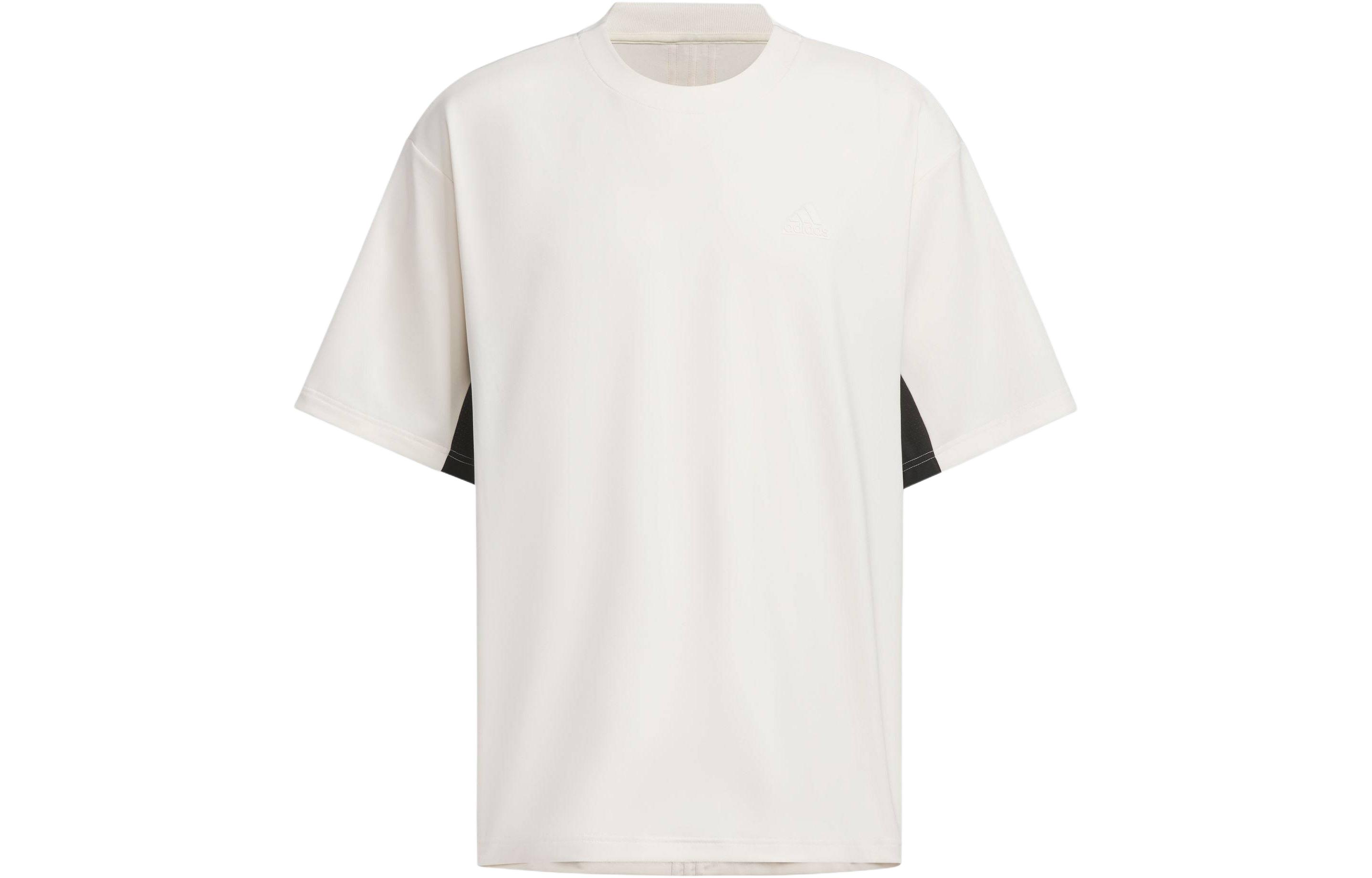 Adidas T Shirts Men s White Crew Neck Moderate Straight Fit JI9882 L