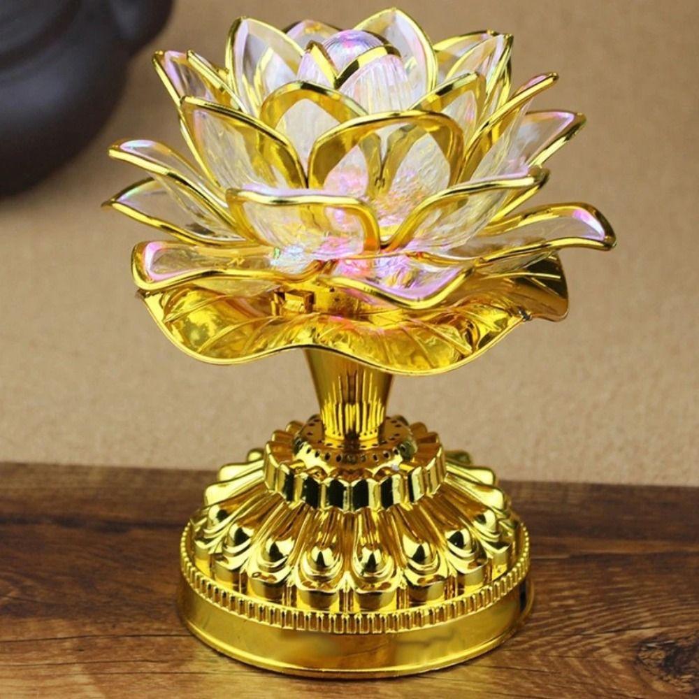 220V Buddhist Lamp LED Night Light Buddhist Prayer Lamps Lotus Flower Lamp  Wedding
