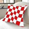 1PC Retro Color Wavy Checkered Pillow Case Square  Bedroom Sofa Leisure Comfort Cushion Car Home Decoration Pillowcase 40x40