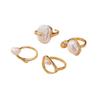 Korean Retro Geometric Oval Hollow Ring Set - Stylish Irregular Finger Rings for Women