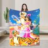 Aladdin Jasmine Cartoon Blanket Warm Fluffy Plush Throw Blanket For Couch Bed Decorative Flannel Bedspread Bed Cover