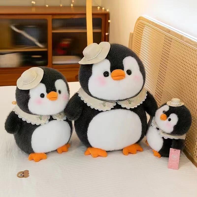 Adorable Eight-inch Penguin Plush Toy Soft Stuffed Animal For Carnival Machine Game