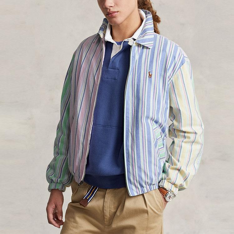 Polo Ralph Lauren SS23 Striped Logo Embroidered Zip Jacket Men Jackets Multicolor MNPOOTW16021120-999