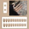 2025 Newest 24Pcs/Set Nail Art French Fake Nails Set With Glue Abs Plastic - Simple Short Nail Stickers