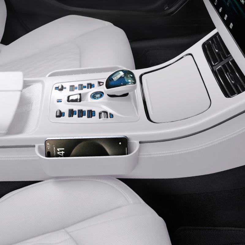 For BYD Han EV DM-i -2025 Car Center Control Silicone Wireless Charging Anti-slip Mat Protective pad Storage Box Accessories
