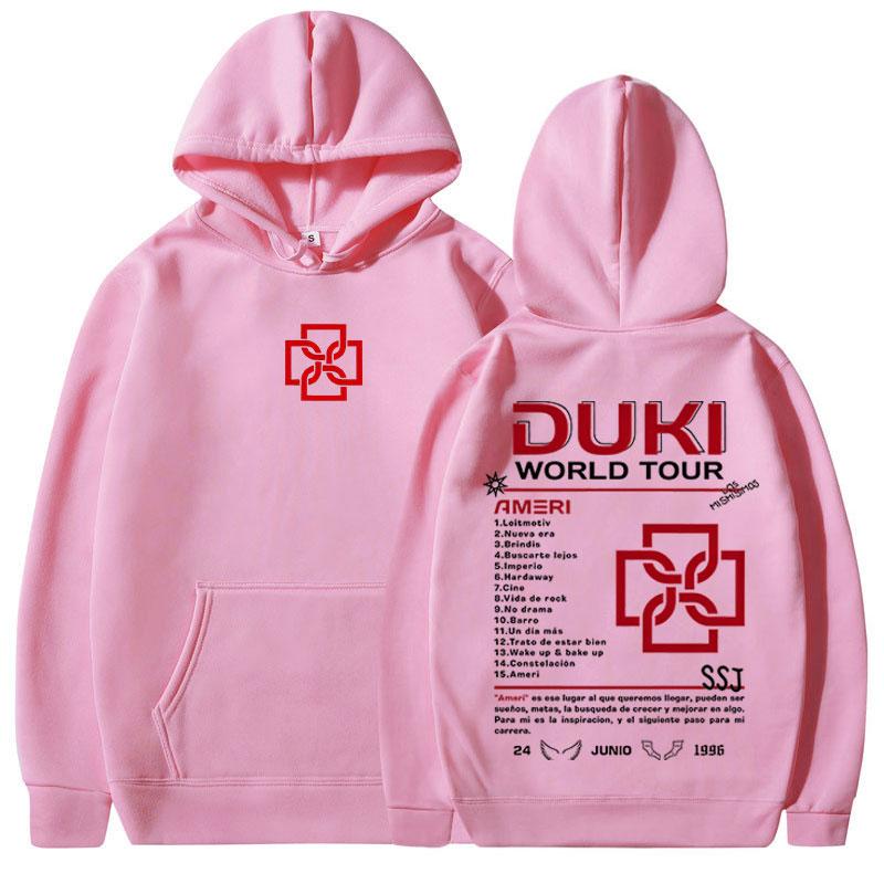 Rapper Duki Ameri World Tour 2025 Merch Hoodies Men Women Clothing Hip Hop Sweatshirts Autumn Winter Fleece Long Sleeve Pullover