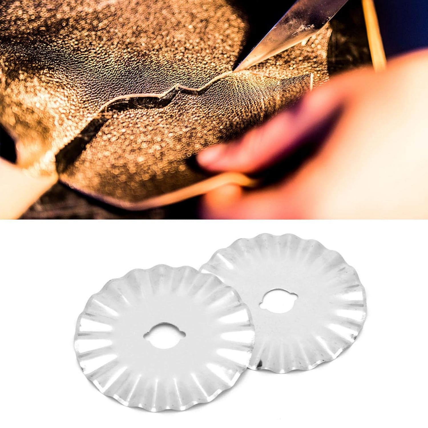 

Роликовые лезвия, Волнистое лезвие для роликового ножа, 10 шт. 45 мм Многофункциональные роликовые лезвия для пинкинга для кожи, ткани, бумаги, кружева, швейные инструменты