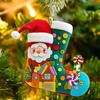 Christmas Stockings Series Flat Car Festive Atmosphere Christmas Tree Decoration Acrylic Backpack Pendant