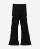 KIJIKO Ke609-Shirring Skirt Leggings Black