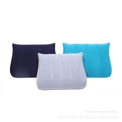Triangle Flocking Inflatable Travel Waist Pillow Cushion