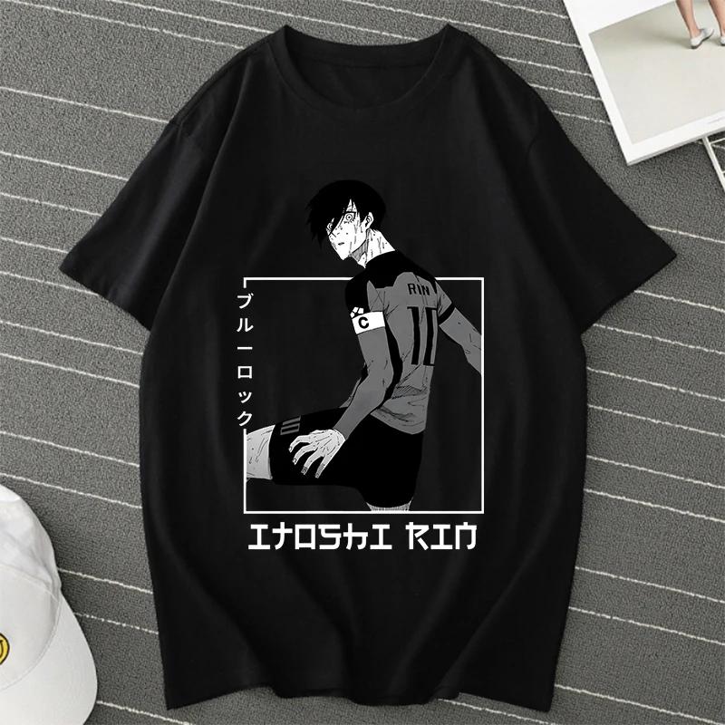 BLUE LOCK Yoichi Isagi Manga Tričko Retro Hip Hop Unisex Tričko Streetwear Grafická Trička BLUE LOCK Nadměrná Trička Topy