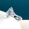 BELLA BOX Partysu Style Women Ring Sky Blue Oval Zircon Stylish Wedding Ring Fine Gift For Girls Rings